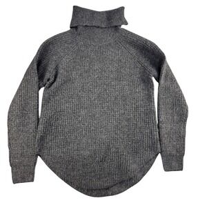 Kuhl Womens Charcoal Grey Ribbed Turtleneck Sweater XS Made in Bangladesh